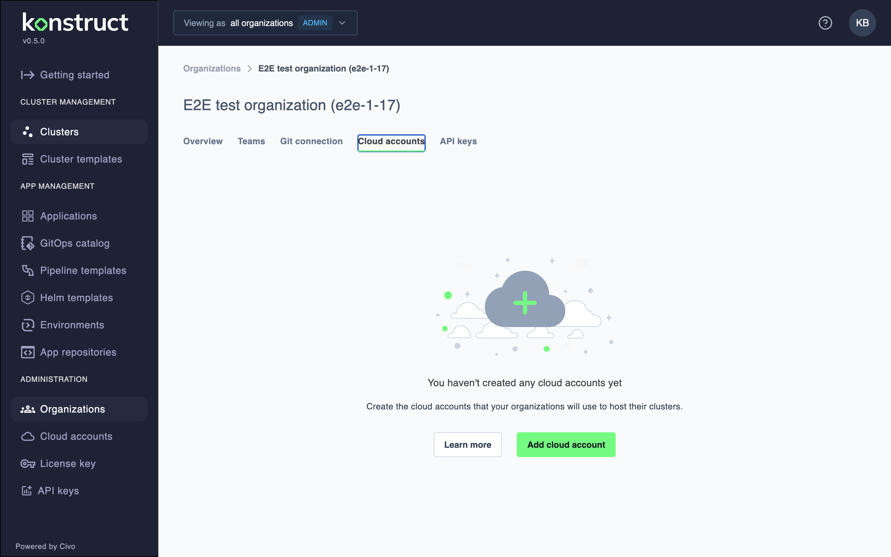 Cloud Accounts List