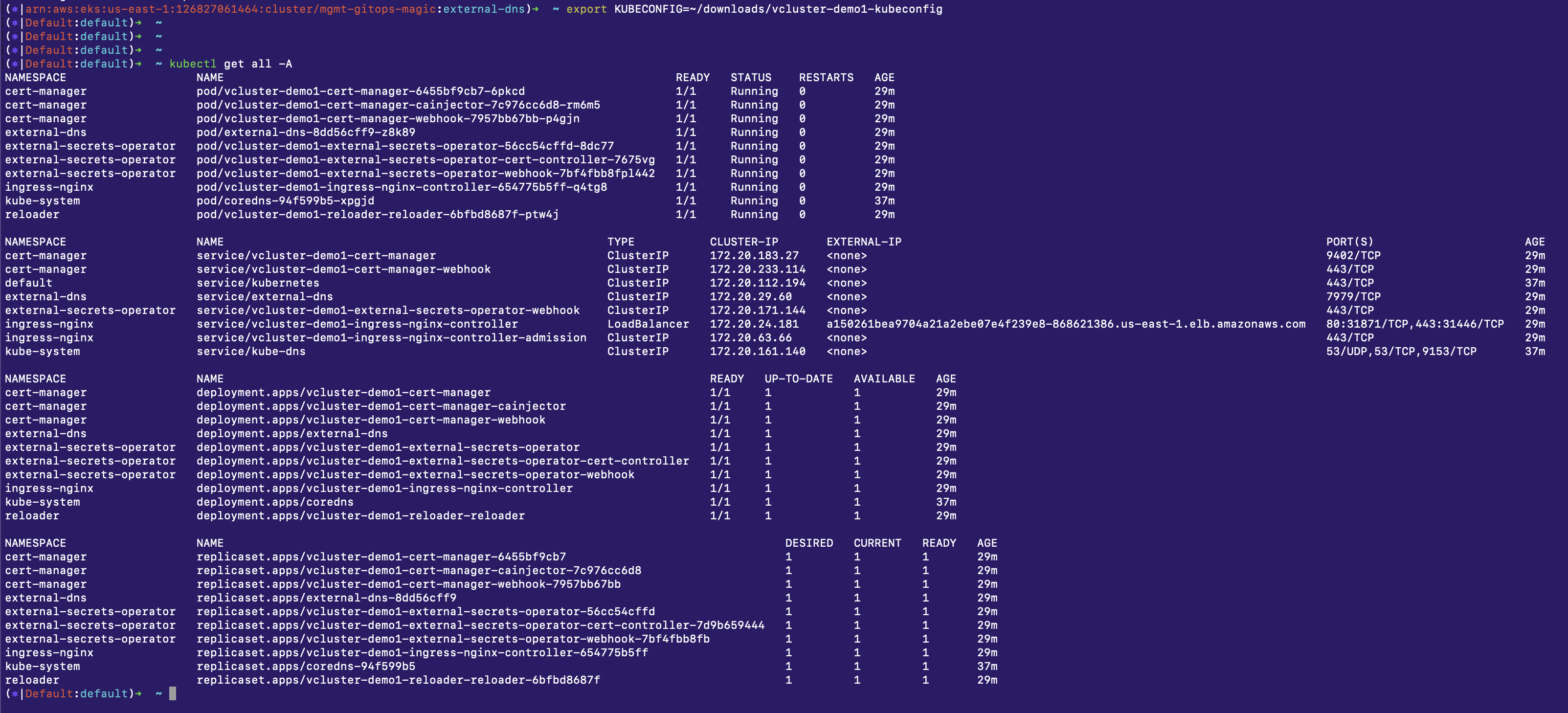 Connect to virtual cluster