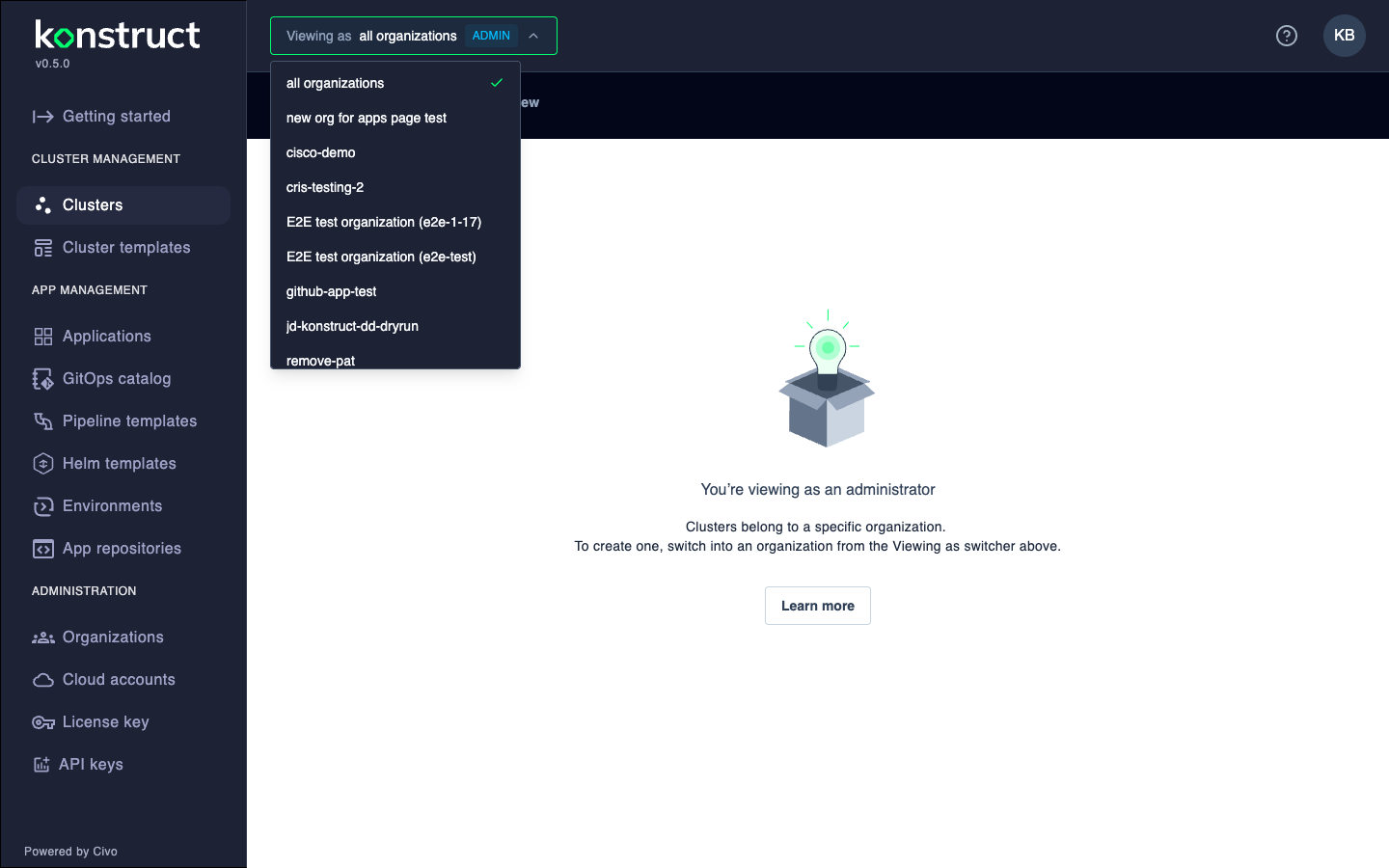 Connect to virtual cluster